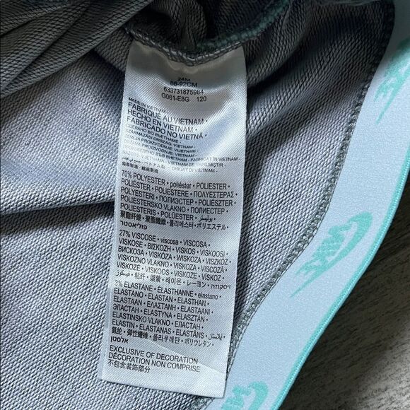 Nike Kids Charcoal and Aqua Short Sleeve Tee| size:24M - Picture 4 of 6